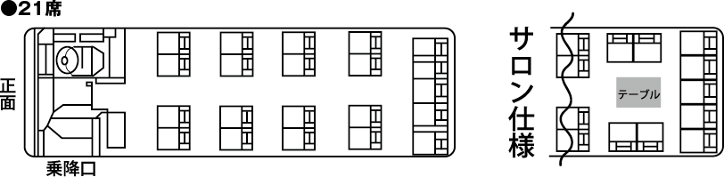 小型21席座席表